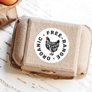 Étiquette de carton en silhouette de poulet de la 