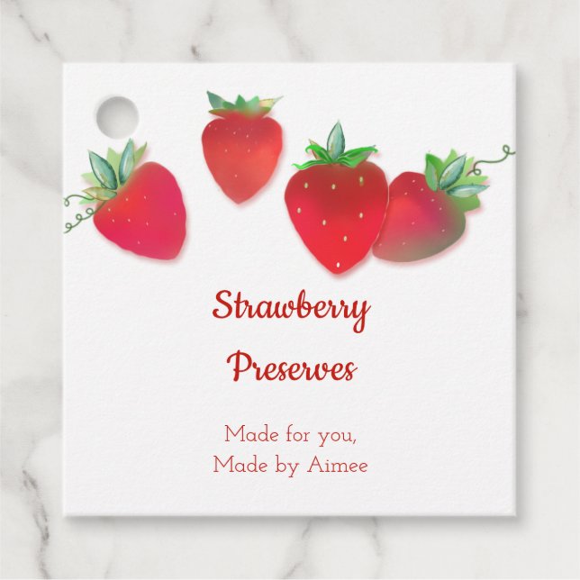 Étiquette de chaîne de produit de fraise (Devant)