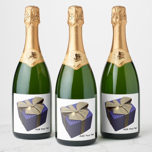 Étiquette de champagne Boîte Cadeau Violet (Bouteilles)