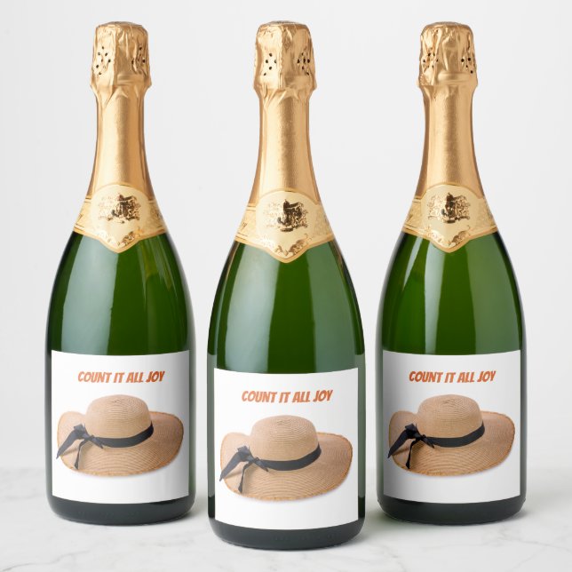Étiquette de Champagne Count It All Joy (Bouteilles)