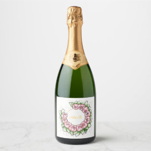Étiquette de Champagne de Mariage Couronne de Pivo