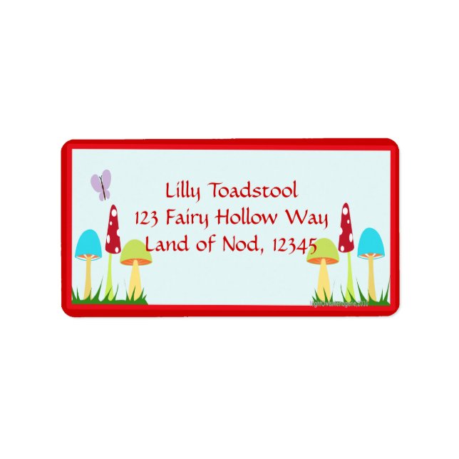 Étiquette de champignons fabuleux (Devant)