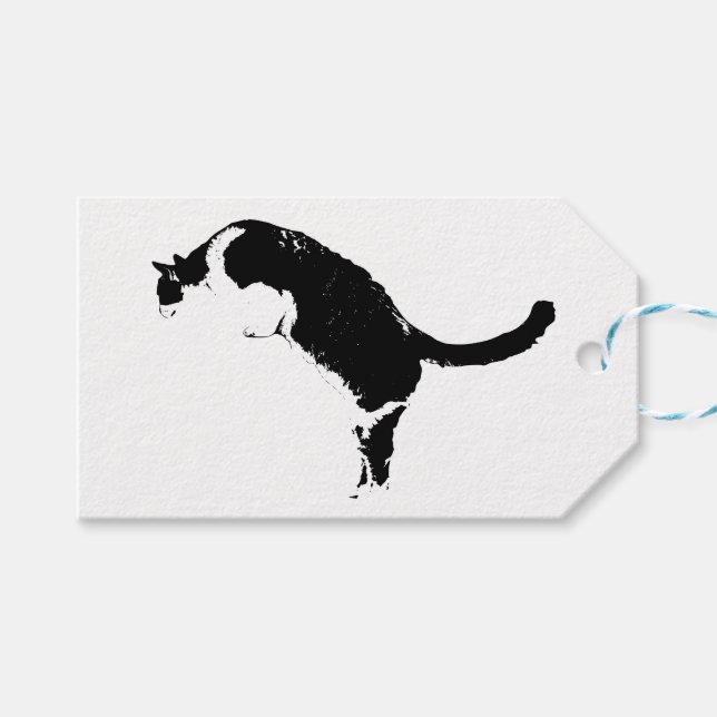 Étiquette de chat artistique (Devant (Horizontal))