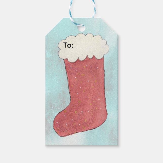 Étiquette de Chaussette Rouge (Devant)