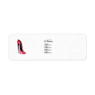 Étiquette de chaussures Red Stiletto