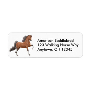 Étiquette de cheval de Gaited de baie