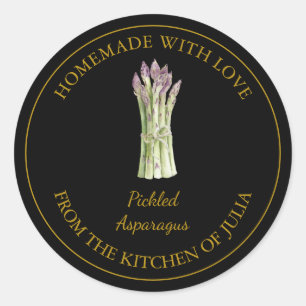 Étiquette de chiche à l'Asperge fait maison en or