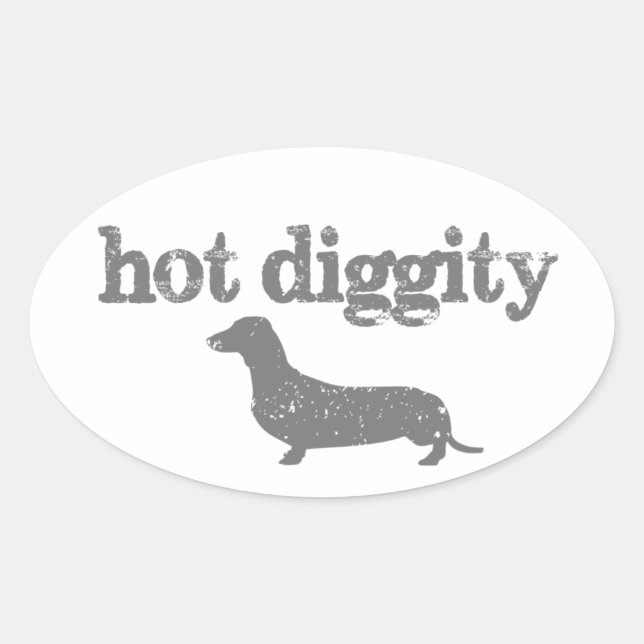 Étiquette de chien de Diggity Hot (Devant)
