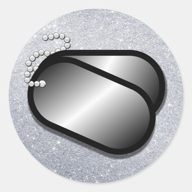 étiquette de chien militaire (Devant)