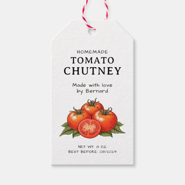 Étiquette de chutney de tomate (Devant)
