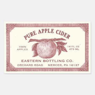 Étiquette de cidre de pomme Vintage entièrement mo