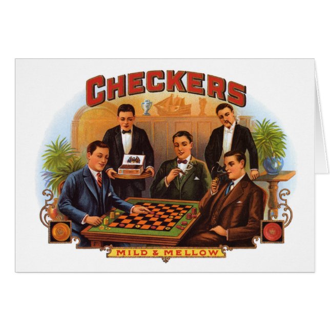 Étiquette de cigares Checkers (Devant horizontal)
