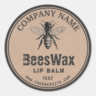 Étiquette de cire d'abeille Kraft Logo de better