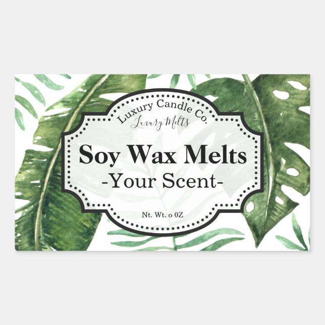 Étiquette de cire de soja tropical (Devant)
