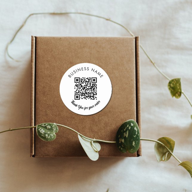 Étiquette de code QR du produit d'emballage du Mer (Créateur téléchargé)