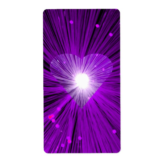 Étiquette de coeur pourpre (Devant)