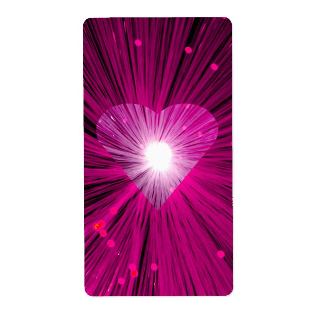 Étiquette de coeur rose (Devant)