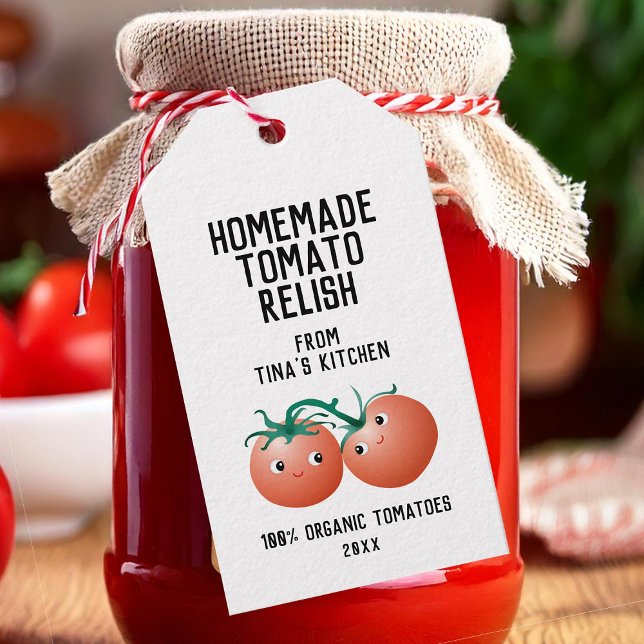 Étiquette de Condiment de Tomate Maison avec nom p (Créateur téléchargé)