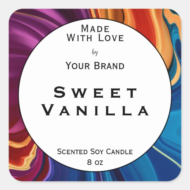 Étiquette de conditionnement de produit Fabriqué a (Devant)