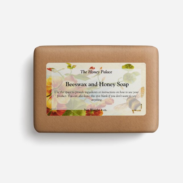 Étiquette de conditionnement de savon floral de mi (Créateur téléchargé)