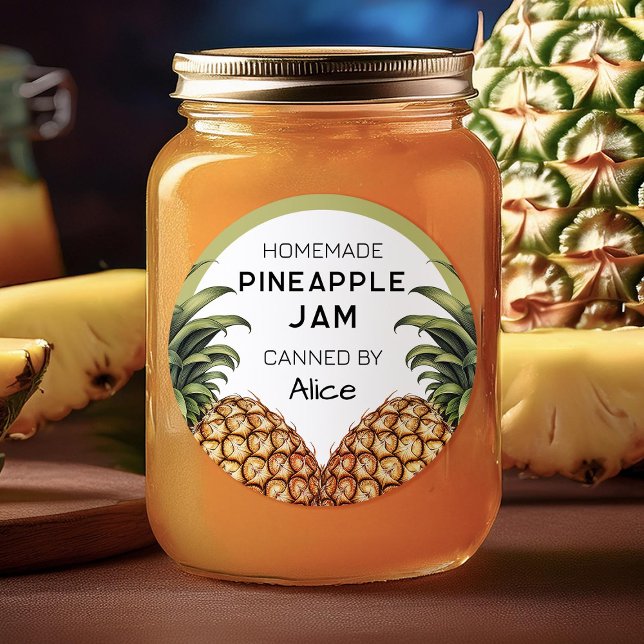 Étiquette de confiture d'ananas maison (Créateur téléchargé)