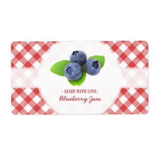Étiquette de confiture de bleuet