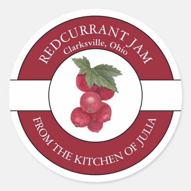 Étiquette de confiture de cassis (Devant)
