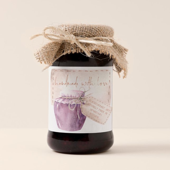 Étiquette de Confiture de Cassis Faite Maison avec (Créateur téléchargé)