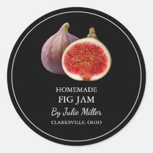 Étiquette de confiture de figues maison simple