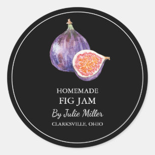 Étiquette de confiture de figues maison simple