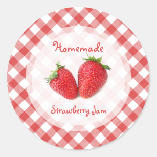Étiquette de confiture de fraise