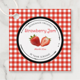 Étiquette de Confiture de Fraise Maison avec Ingré