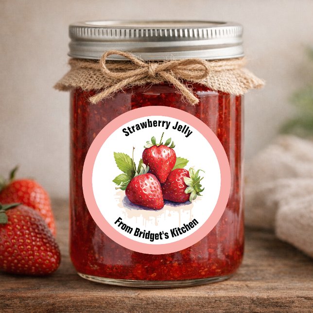 Étiquette de Confiture de Fraise Maison STRAW05rd (Créateur téléchargé)