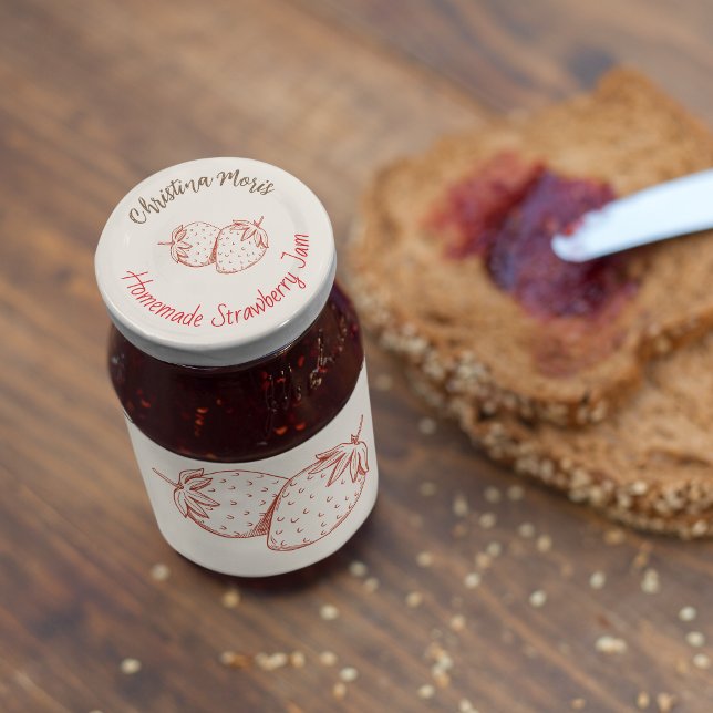 Étiquette de confiture de fraise pour petite entre (Créateur téléchargé)