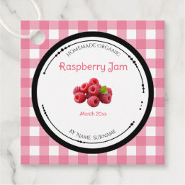 Étiquette de Confiture de Framboise Maison avec In