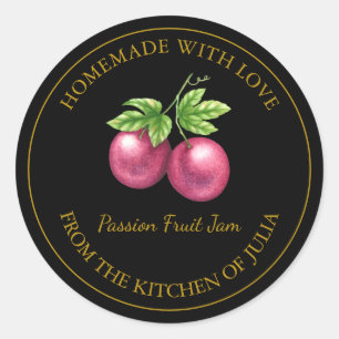 Étiquette de confiture de fruits de la Passion mai