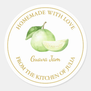 Étiquette de confiture de goyave maison en or Bl