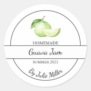 Étiquette de confiture de goyave maison simple