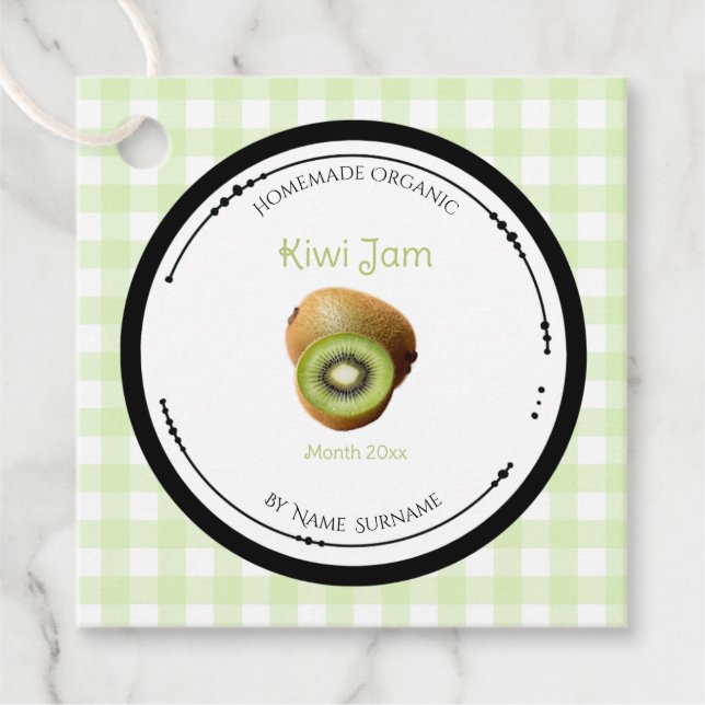 Étiquette de Confiture de Kiwi Maison avec Ingrédi (Devant)