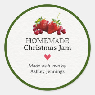 Étiquette de confiture de Noël maison Autocollan