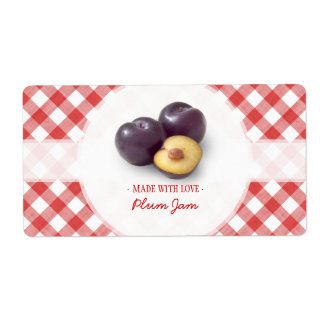 Étiquette de confiture de prune