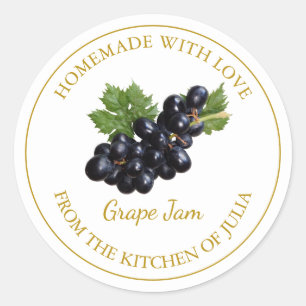 Étiquette de confiture de raisin fait maison Bla