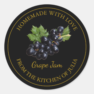 Étiquette de confiture de raisin fait maison Noi