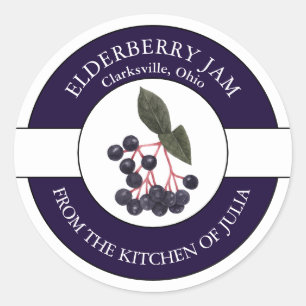 Étiquette de confiture Elderberry