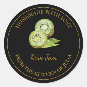Étiquette de confiture Kiwi fait maison en or No