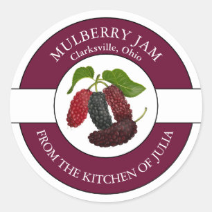 Étiquette de confiture Mulberry