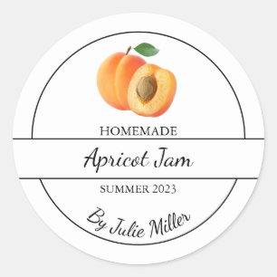 Étiquette de confiture simple Apricot fait maison