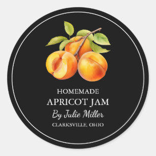Étiquette de confiture simple Apricot fait maison