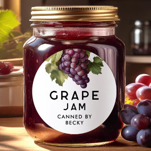 Étiquette de conservation de confiture de raisin r