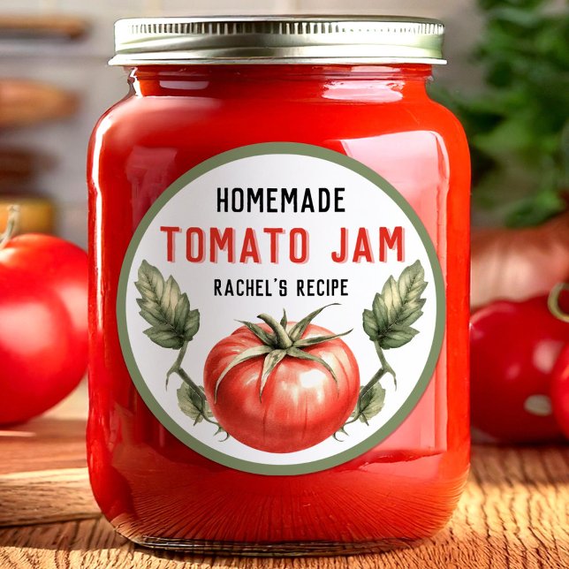 Étiquette de conservation de confiture de tomate p (Créateur téléchargé)
